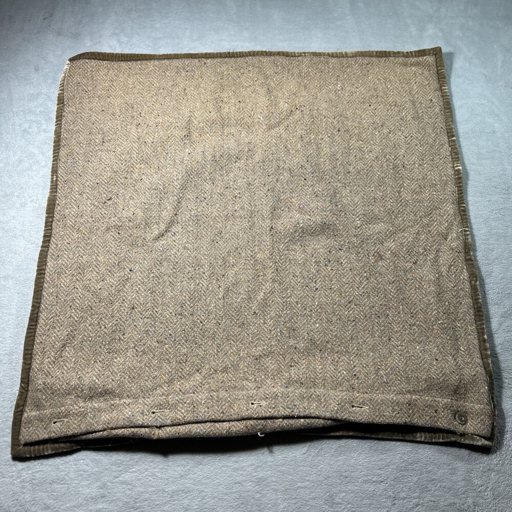 Polo Ralph Lauren 100% Wool Pillow Cover Only 26x26 Herringbone Bedford Hunt